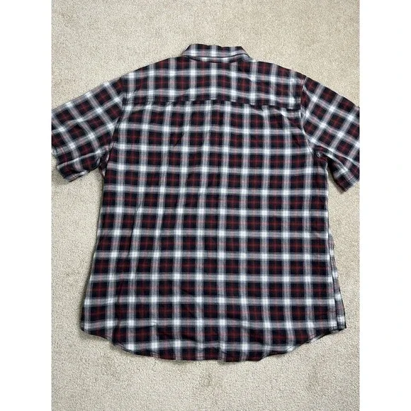 Harley Davidson Motorcycles Genuine Merchandise Plaid Flannel Dress Shirt 2XL - Picture 8 of 10